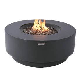 Elementi Plus - Nimes Round Concrete Fire Pit Table - OFG414DGportable outdoor fire pit with lid