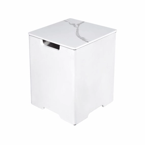 Elementi Plus - Square Marble Porcelain Tank Cover - ONB401BWSpark screen for fire pit