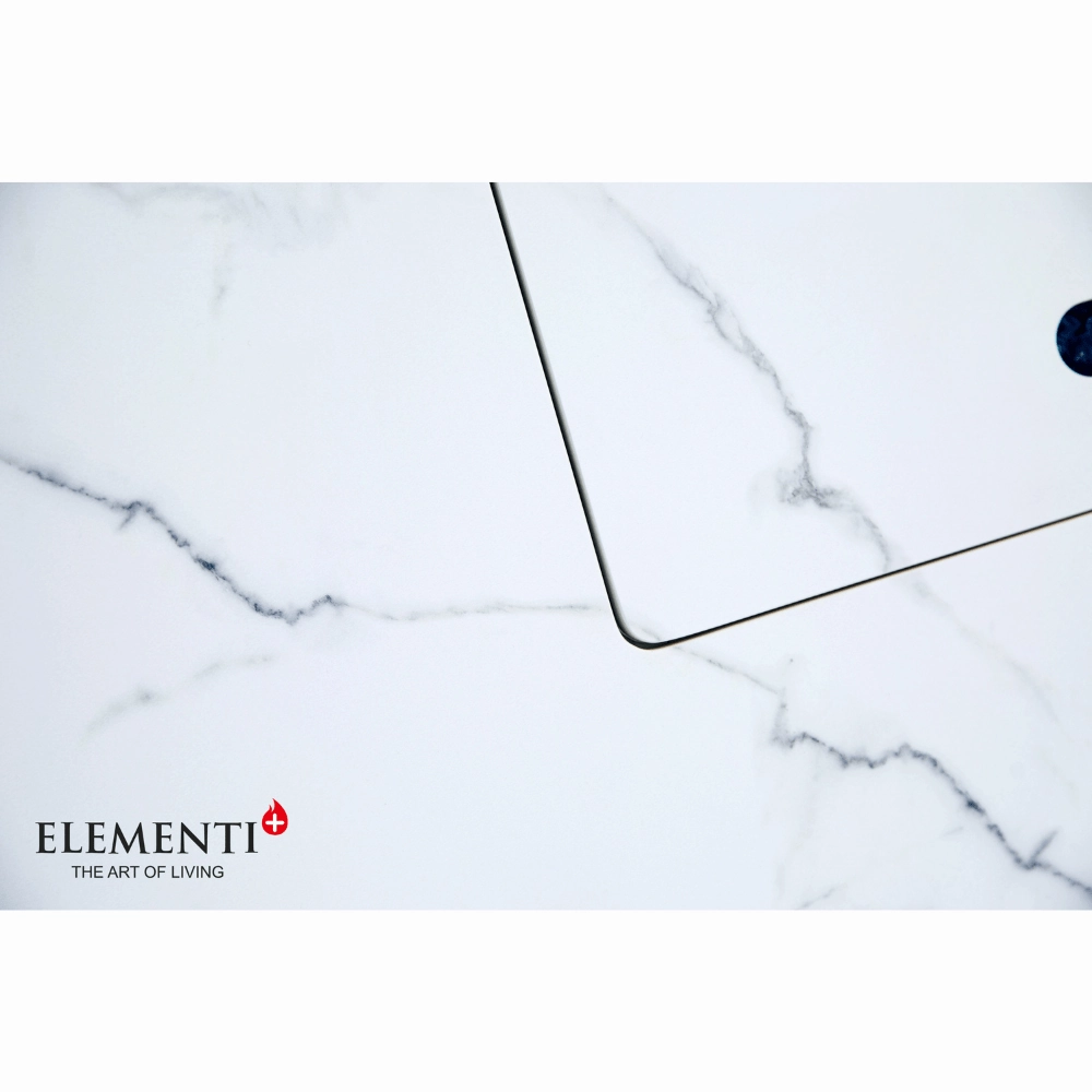 Elementi Plus Bianco Marble Porcelain Fire Table OFP103