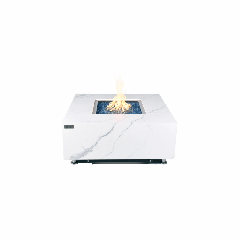 Elementi Plus Bianco Marble Porcelain Fire Table OFP103outdoor fire table set with chairs