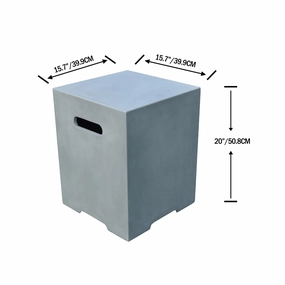 Elementi Square Tank Cover 20 inch ONB01-109Fireproof mat for under fire pit