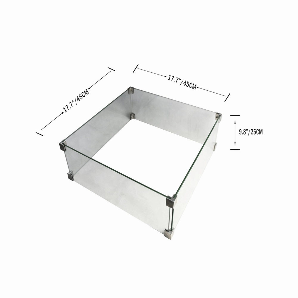 Elementi Wind Screen for Fire Tables ONC05-003AFireproof mat for under fire pit