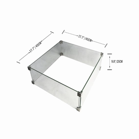 Elementi Wind Screen for Fire Tables ONC05-003AFireproof mat for under fire pit
