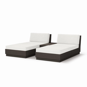 Elevate Double Chaise SetHDPE eco-friendly polywood furniture set