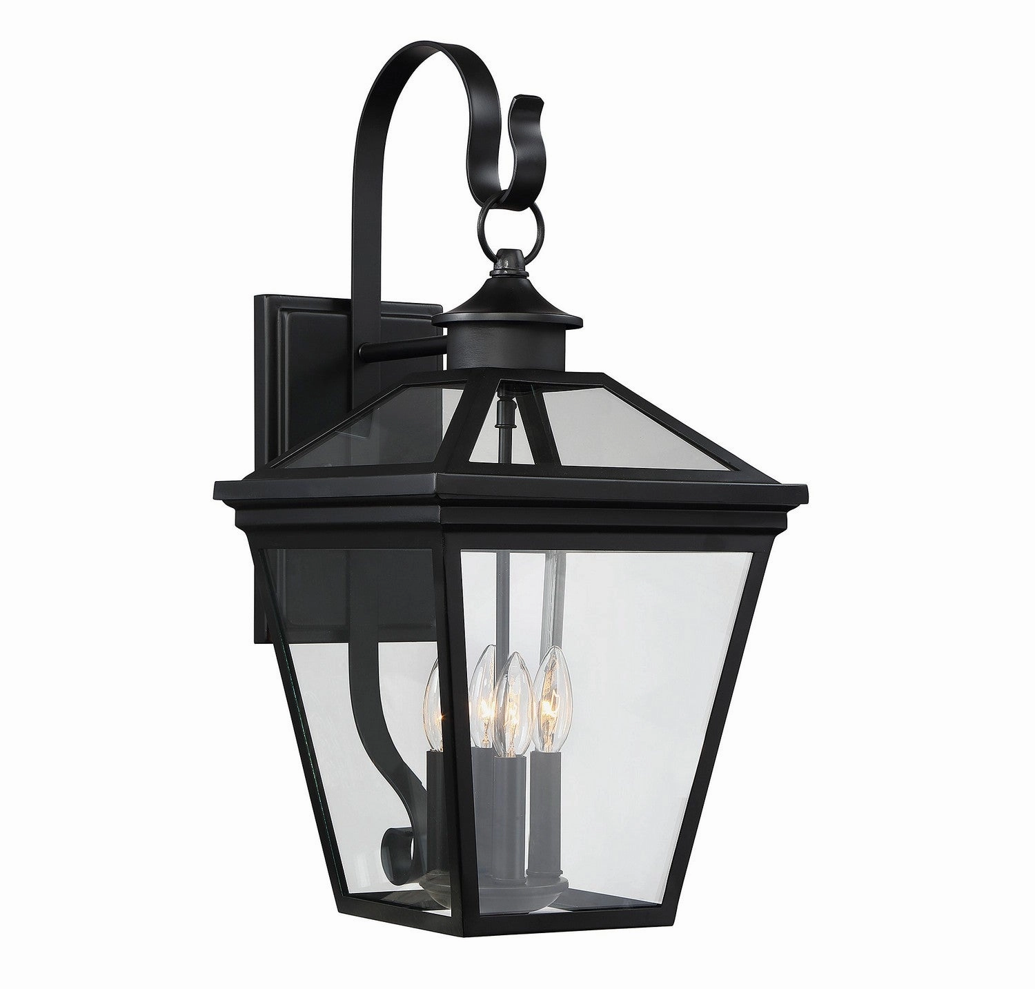 Ellijay Four Light Outdoor Wall Lantern Black