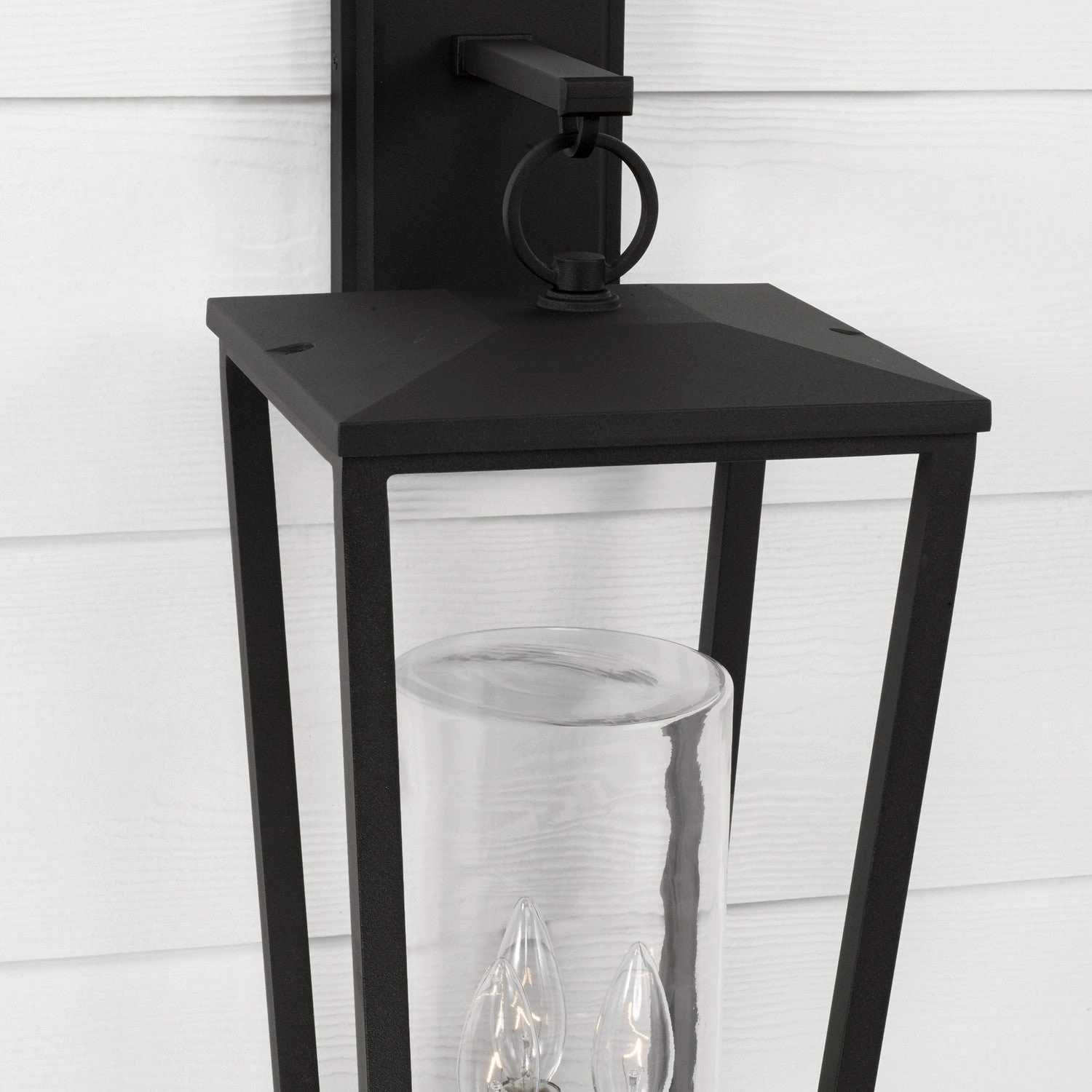 Elliott Three Light Outdoor Wall Lantern Black