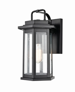 Ellis One Light Outdoor Wall Bracket Powder Coated BlackOutdoor wall sconces with motion sensor