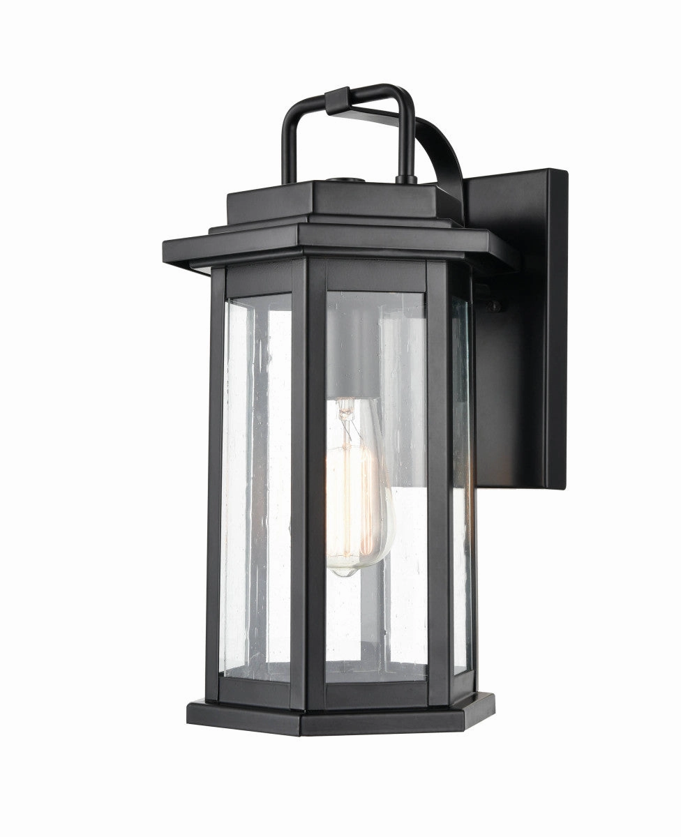 Ellis One Light Outdoor Wall Bracket Powder Coated BlackOutdoor wall sconces with motion sensor