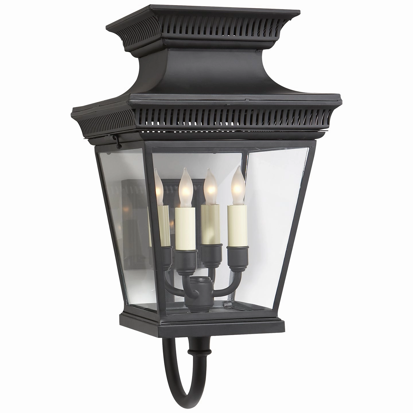 Elsinore Four Light Wall Lantern Matte BlackOutdoor wall sconces with motion sensor