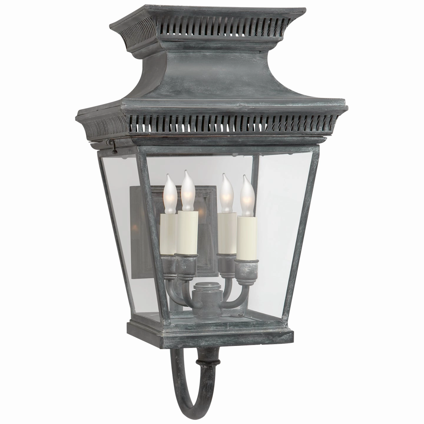 Elsinore Four Light Wall Lantern Weathered ZincOutdoor wall sconces with motion sensor