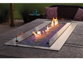 Empire White Mountain Hearth Carol Rose 48" Manual Outdoor Linear Fire Pit OL48TP10outdoor fire table set with chairs