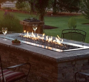 Empire White Mountain Hearth Carol Rose 60" Manual Outdoor Linear Fire Pit OL60TP10portable outdoor fire pit with lid