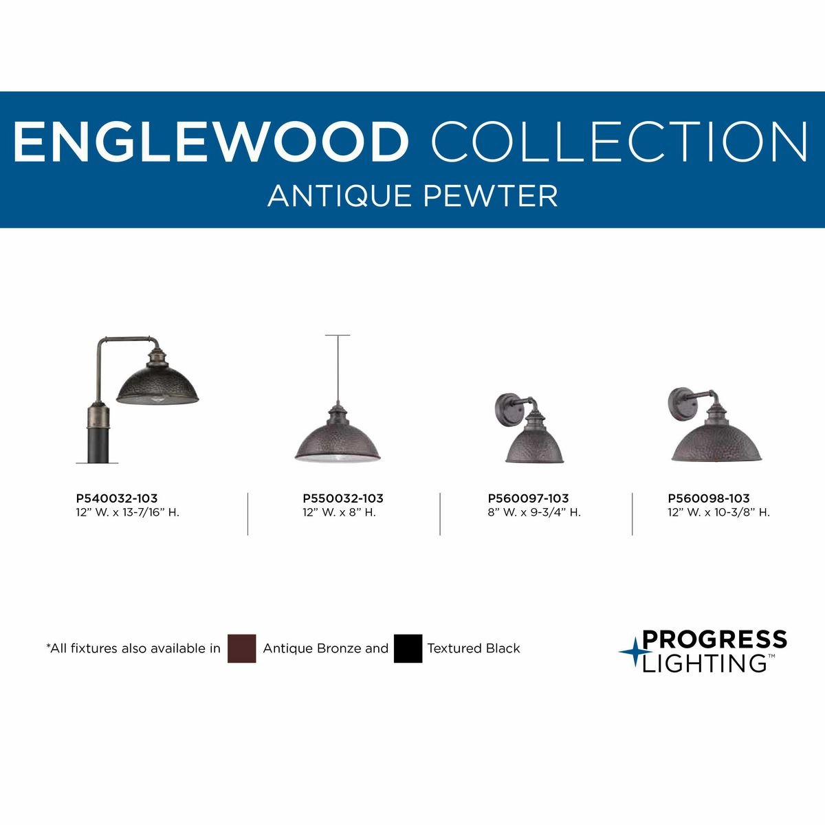 Englewood One Light Wall Lantern Antique Pewter