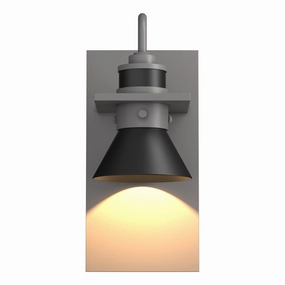 Erlenmeyer One Light Outdoor Wall Sconce Coastal Burnished SteelOutdoor wall sconces with motion sensor