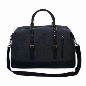 Shop Hot Deals Today Only Offer Escape Classic Canvas Large Travel Bag | Black With Black Trim