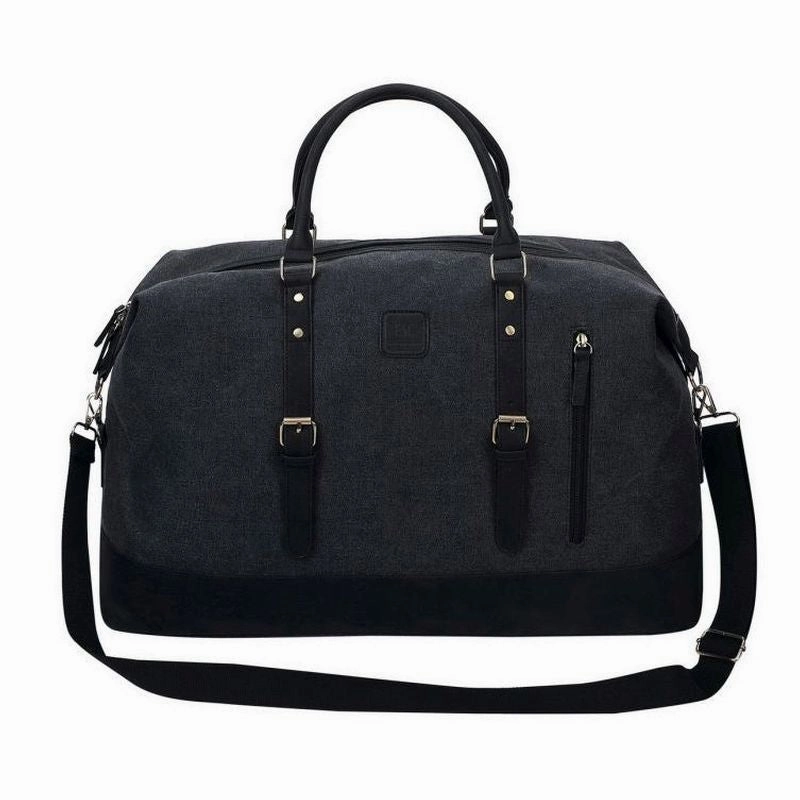 Shop Hot Deals Today Only Offer Escape Classic Canvas Large Travel Bag | Black With Black Trim