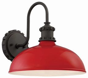 Escudilla One Light Outdoor Wall Mount Red GlassOutdoor wall sconces with motion sensor