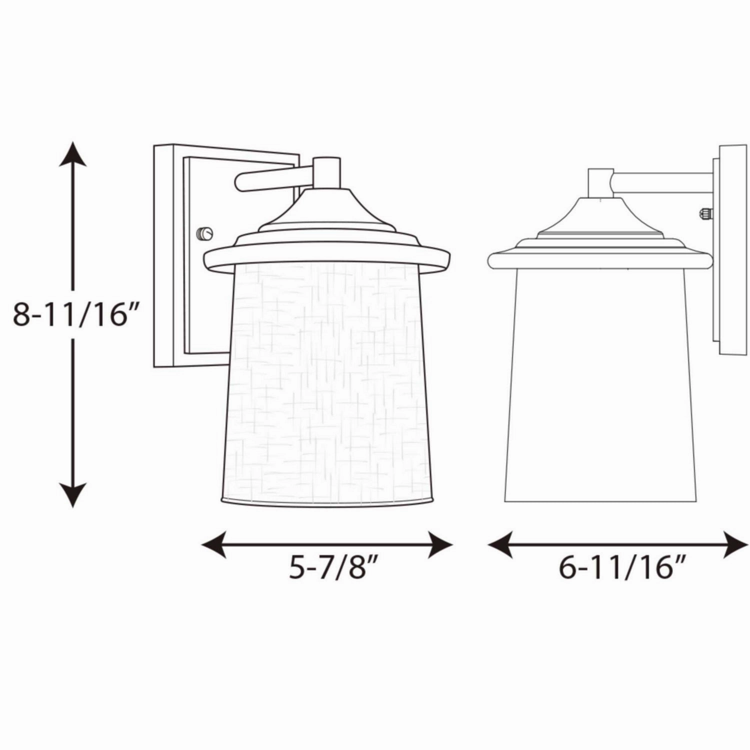 Essential One Light Wall Lantern Black