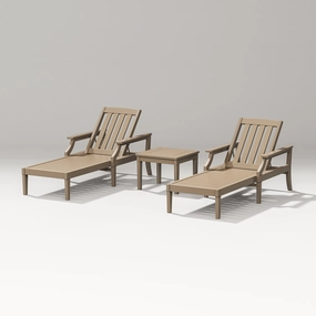 Estate 3-Piece Chaise Lounge Setoutdoor patio dining furniture set