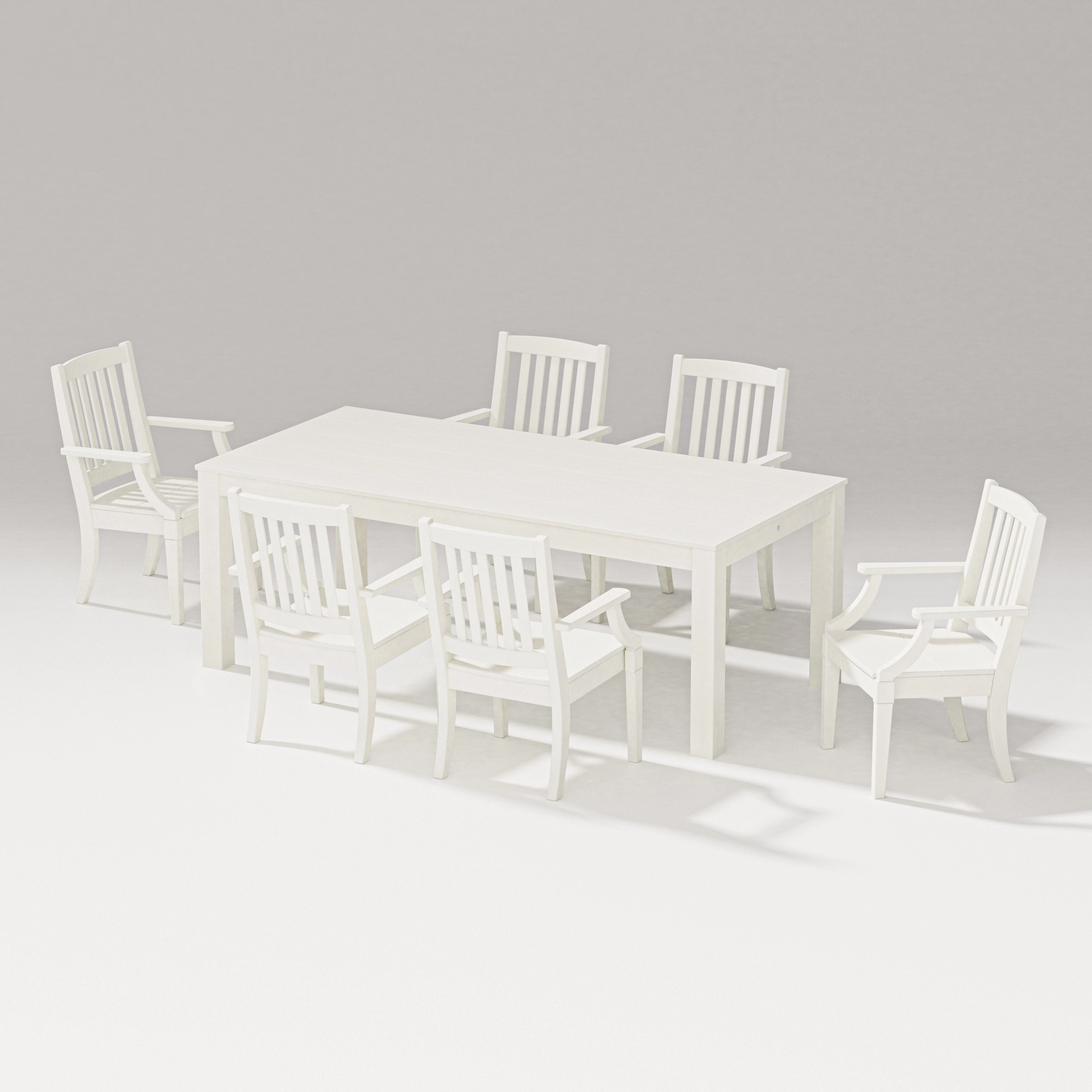 Estate Arm Chair 7-Piece Parsons Table Dining Set
