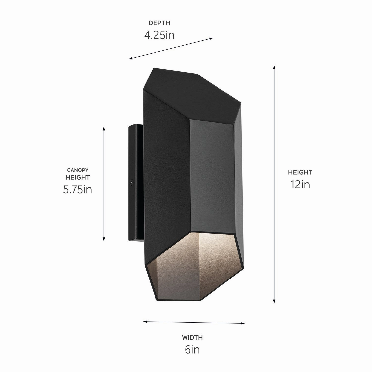 Estella LED Outdoor Wall Mount Black