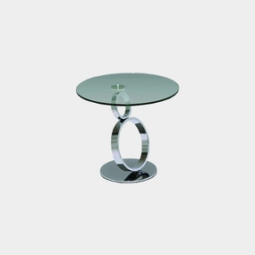 Eternity - Lamp Table In Clear Glass & Chrome Baseoutdoor side table for patio furniture
