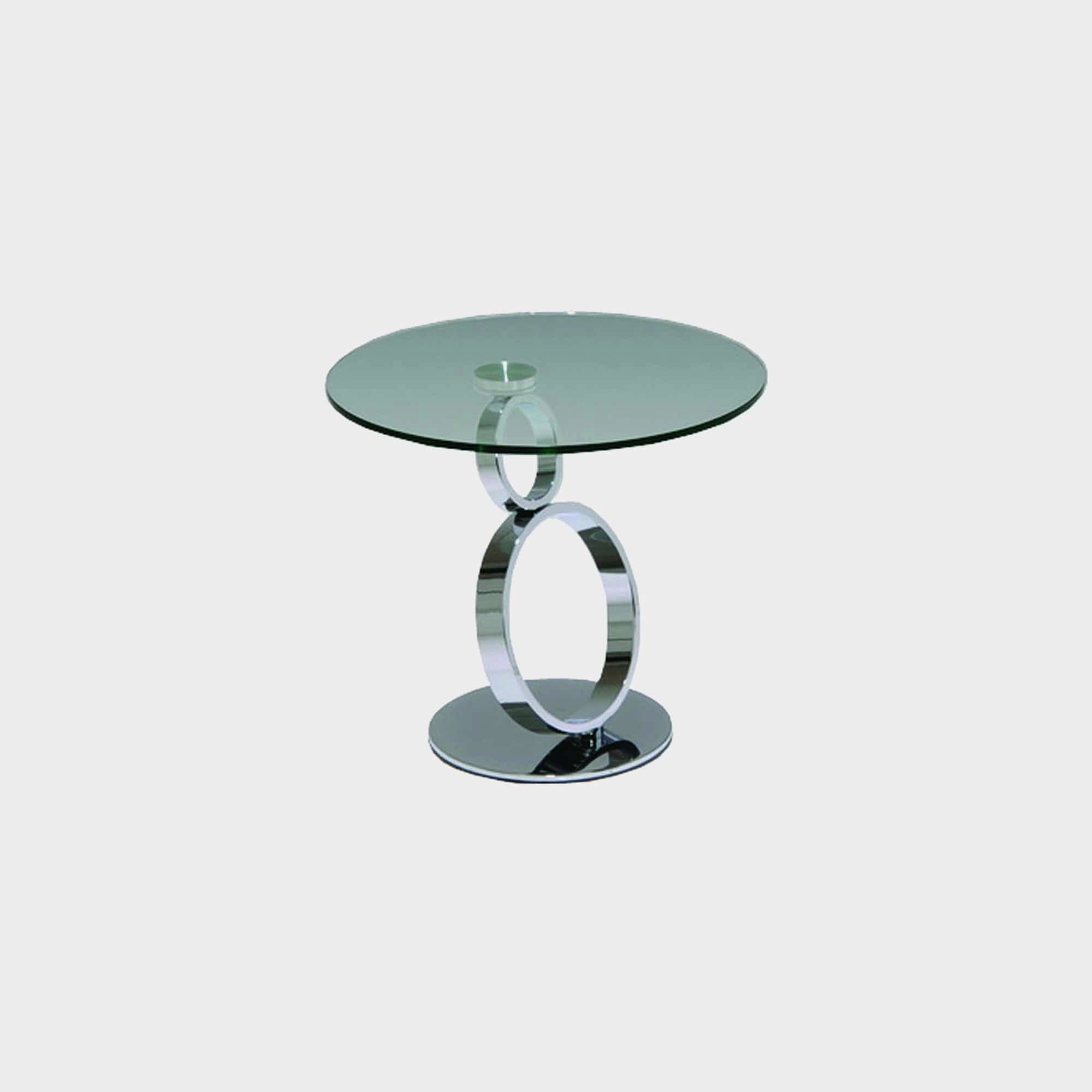 Eternity - Lamp Table In Clear Glass & Chrome Baseoutdoor side table for patio furniture