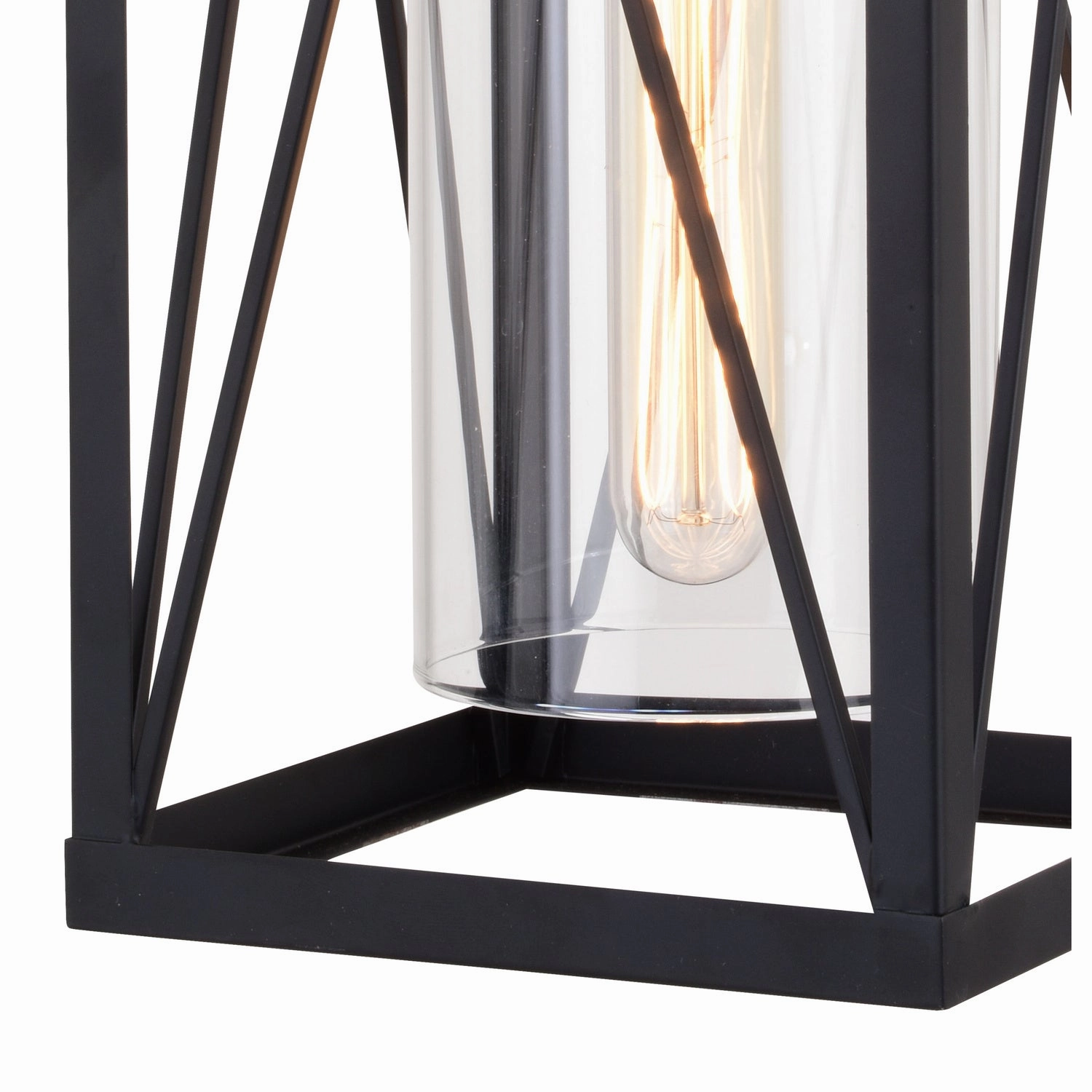 Evanston One Light Outdoor Wal Mount Matte Black and Light Gold