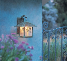 Evergreen One Light Wall Mount Verdigris PatinaOutdoor wall sconces with motion sensor