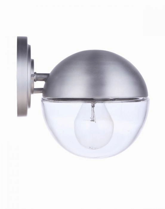 Evie One Light Outdoor Wall Mount Satin Aluminum
