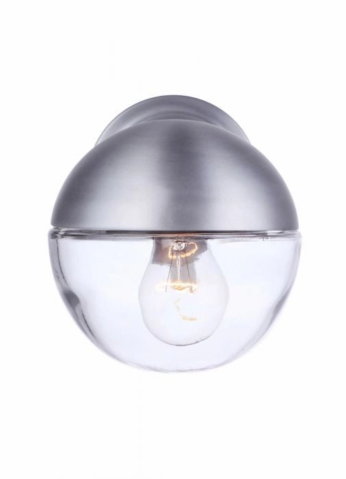 Evie One Light Outdoor Wall Mount Satin Aluminum