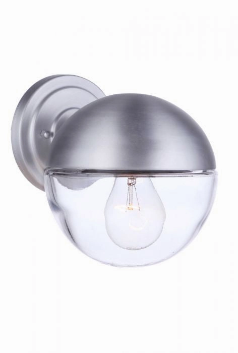 Evie One Light Outdoor Wall Mount Satin Aluminum