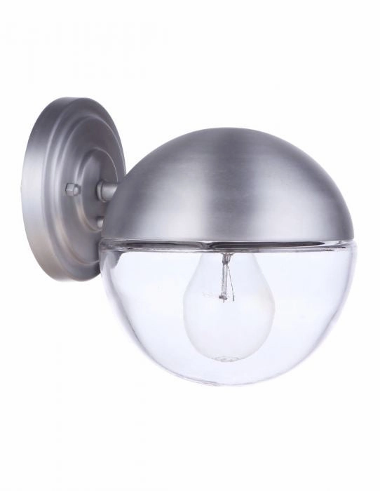 Evie One Light Outdoor Wall Mount Satin Aluminum