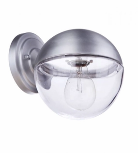 Evie One Light Outdoor Wall Mount Satin AluminumOutdoor wall sconces with motion sensor