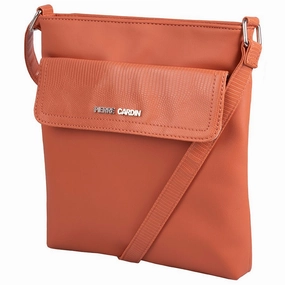 Trending Now Discount Pierre Cardin Londi Textured Trim Crossbody | Orange