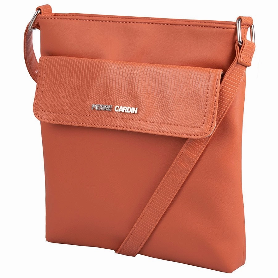 Trending Now Discount Pierre Cardin Londi Textured Trim Crossbody | Orange