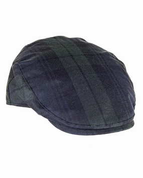 Heather Charles Tartan Wax Flat Cap Clearance Blowout Gift Ideas Galore