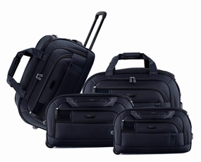 Save More Now Trending Savings Now Izod Gavin Nylon Soft Shell Lightweight Duffel 360 Dual Spinning Wheels Combo Lock 4 Piece Tylley Bag Set