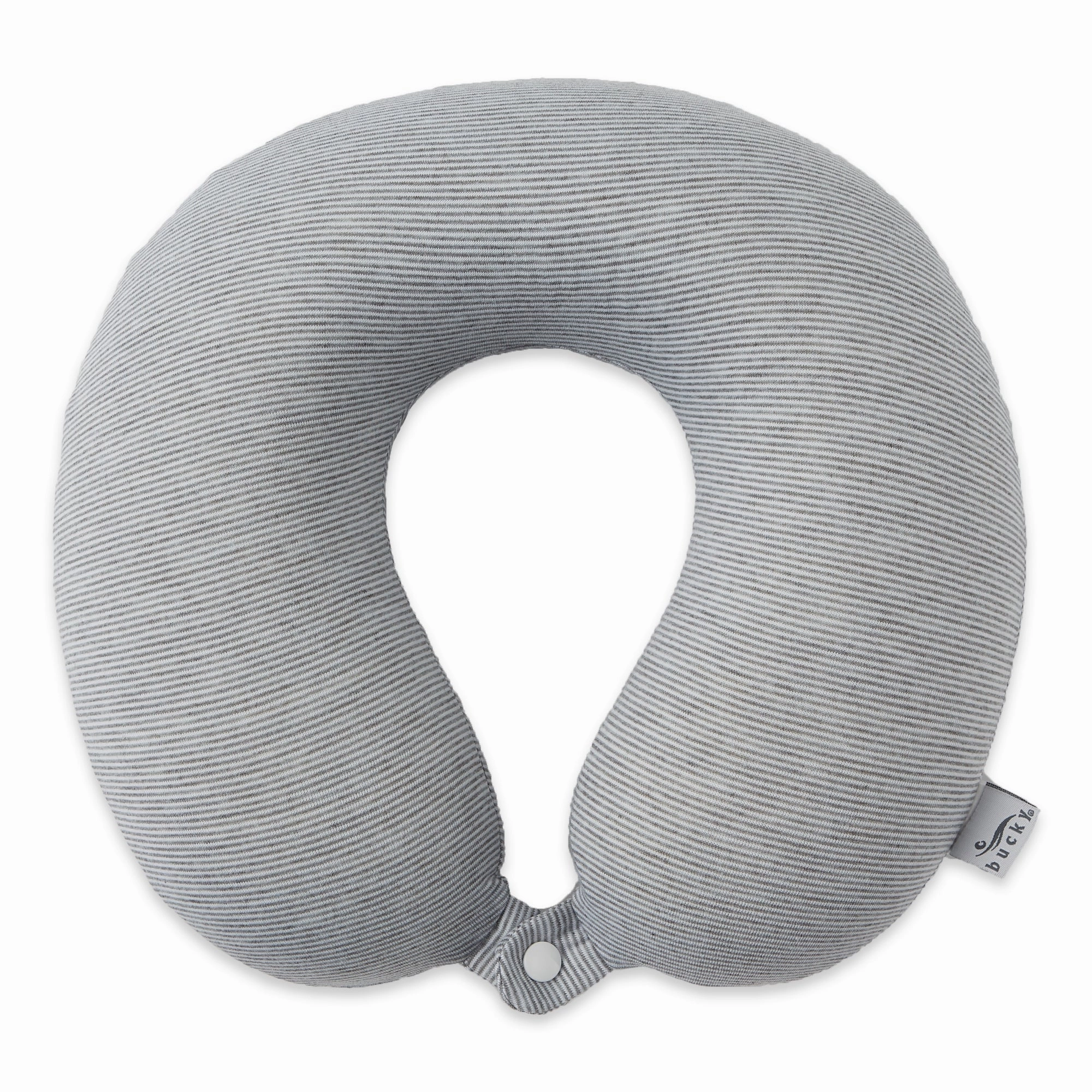 Jersey Stripe - Memory Foam Neck Pillow - Gray Stripe MustHave Deals Hot Deal Alert