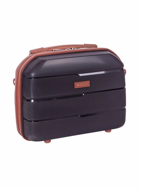 Cellini Spinn Beauty Case | Black/Tan Grab Your Savings Online Exclusive Steal