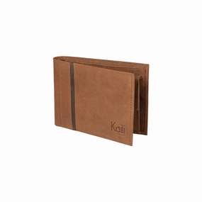 Kaili Mood Leather Men'S Wallet Bifold Tan Shop the Best Deals