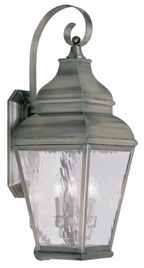 Exeter Three Light Outdoor Wall Lantern Vintage PewterOutdoor wall sconces with motion sensor