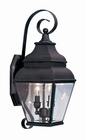 Exeter Two Light Outdoor Wall Lantern BronzeOutdoor wall sconces with motion sensor