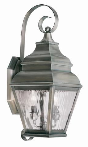 Exeter Two Light Outdoor Wall Lantern Vintage PewterOutdoor wall sconces with motion sensor