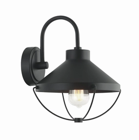 Fable One Light Wall Sconce Matte BlackOutdoor wall sconces with motion sensor