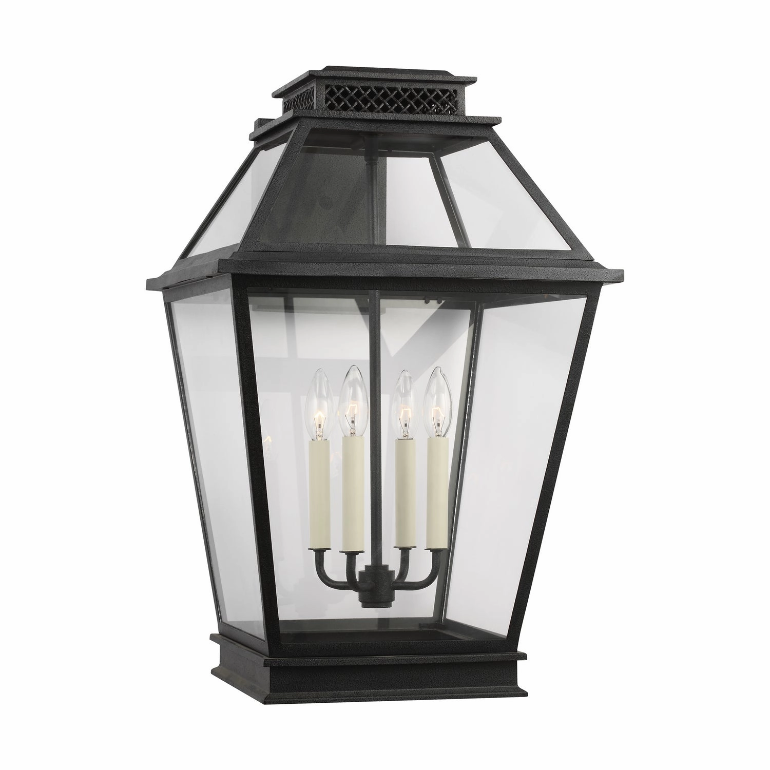 Falmouth Four Light Outdoor Wall Lantern Dark Weathered Zinc