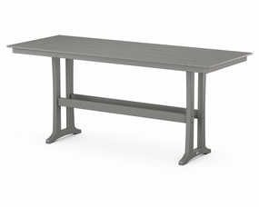 Farmhouse Trestle 38" x 96" Bar Tableoutdoor table for balcony or garden