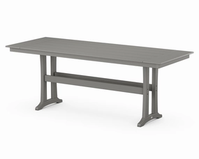 Farmhouse Trestle 38" x 96" Counter Tableoutdoor table for balcony or garden