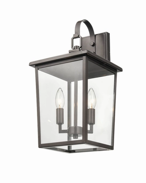 Fetterton Two Light Outdoor Hanging Lantern Powder Coated BronzeOutdoor wall sconces with motion sensor