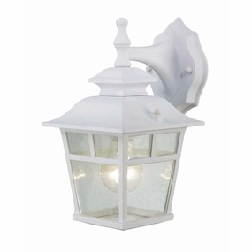 Fieldhouse One Light Outdoor Downlight WhiteOutdoor wall sconces with motion sensor